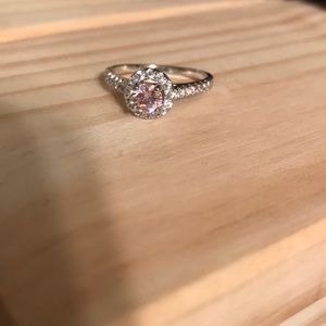 Pink CZ ring